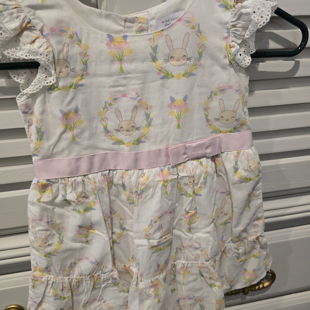 Easter Toddler Dress 3t The Children's Place White Dress with Pink Details